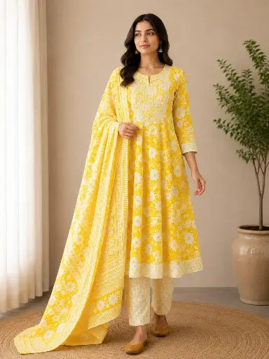 [n515v15b671n2q405] Umb 3pcs R21  (Jaipuri cotton)