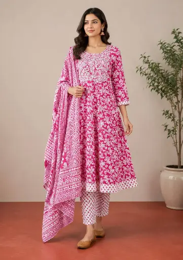 [n515v15b671n2q408] Umb 3pcs R24  (Jaipuri cotton)