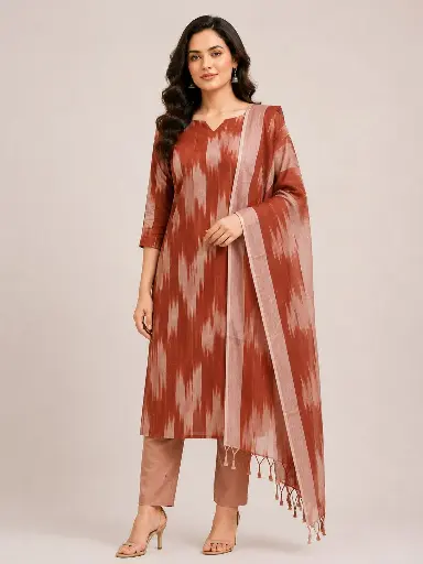 [n834v19b568n1q407] 3pcs R17 (Ikkat Cotton) 